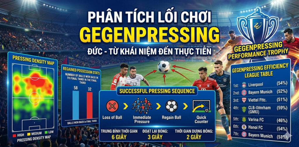 Phân tích lối chơi Gegenpressing thống trị bóng đá châu Âu
